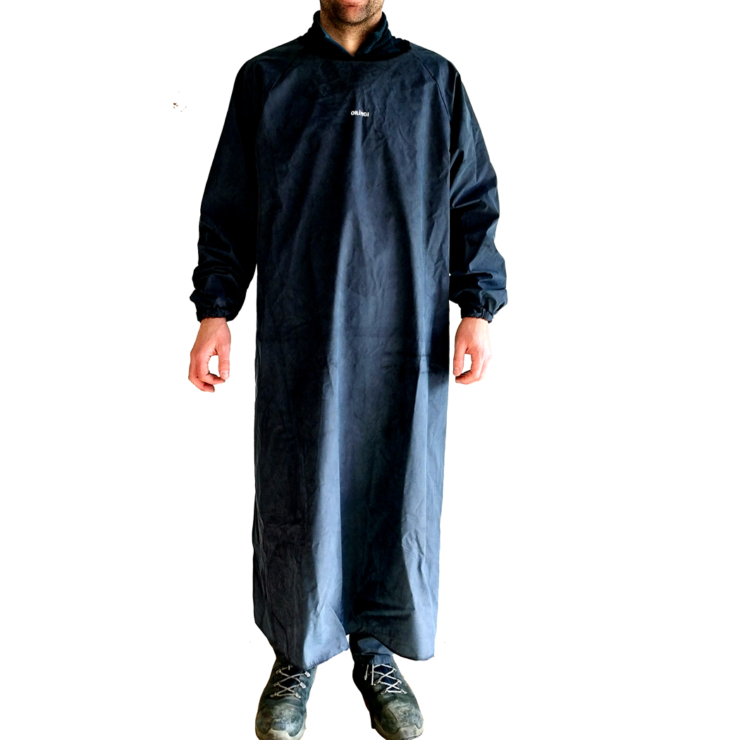 DELANTAL CON MANGAS AZUL